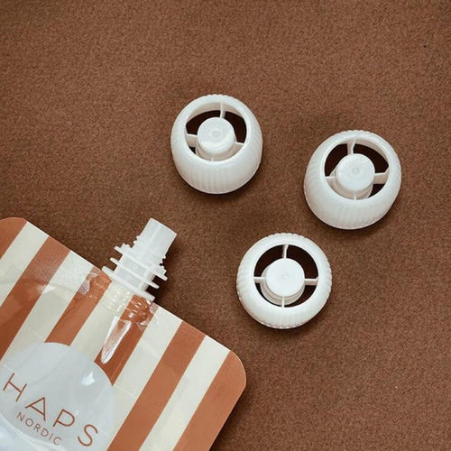 Haps Nordic 3 caps for Smoothiebags Smoothie Bags White