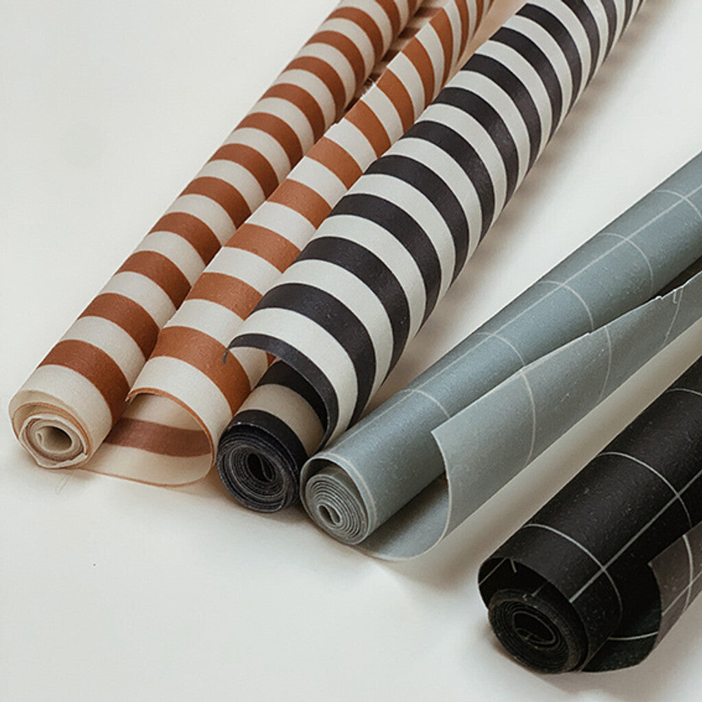 Haps Nordic Cotton wrap roll Cotton wrap Marine stripe Mustard/nature