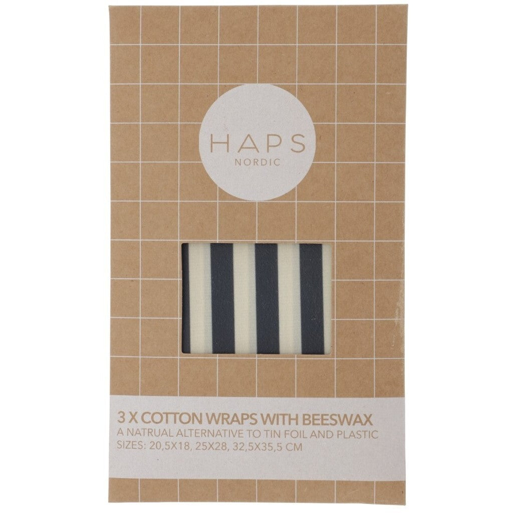 Haps Nordic Cotton wrap with beeswax Cotton wrap Cold marine stripe