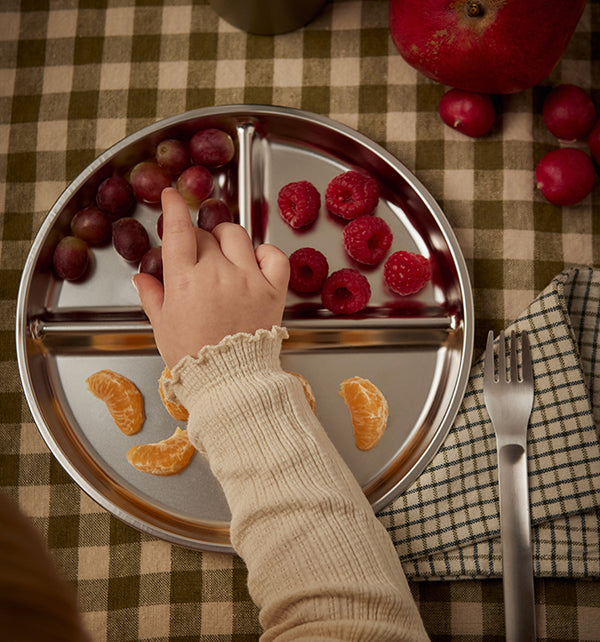 Haps Nordic Kids plate 3 sections Plates Steel