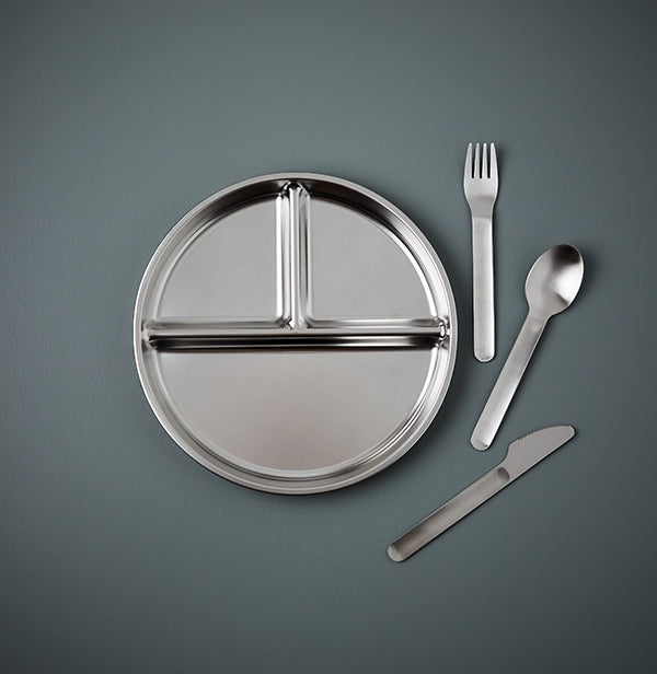 Haps Nordic Kids plate 3 sections Plates Steel
