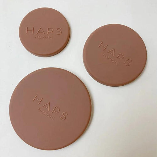 Haps Nordic Silicone lids, Steel trio 5/6/8 extra parts Terracotta