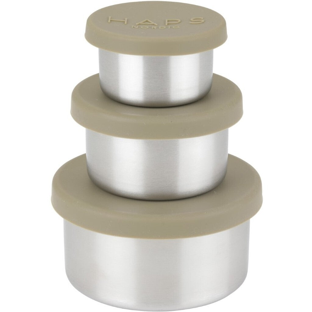Haps Nordic Silicone lids, Steel trio 5/6/8 extra parts Olive