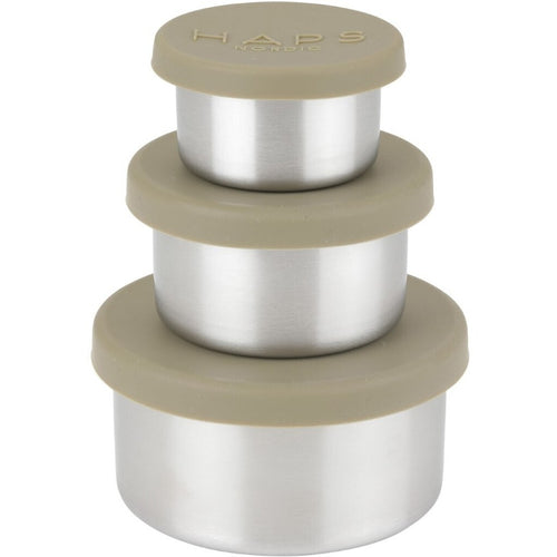 Haps Nordic Silicone lids, Steel trio 5/6/8 extra parts Olive
