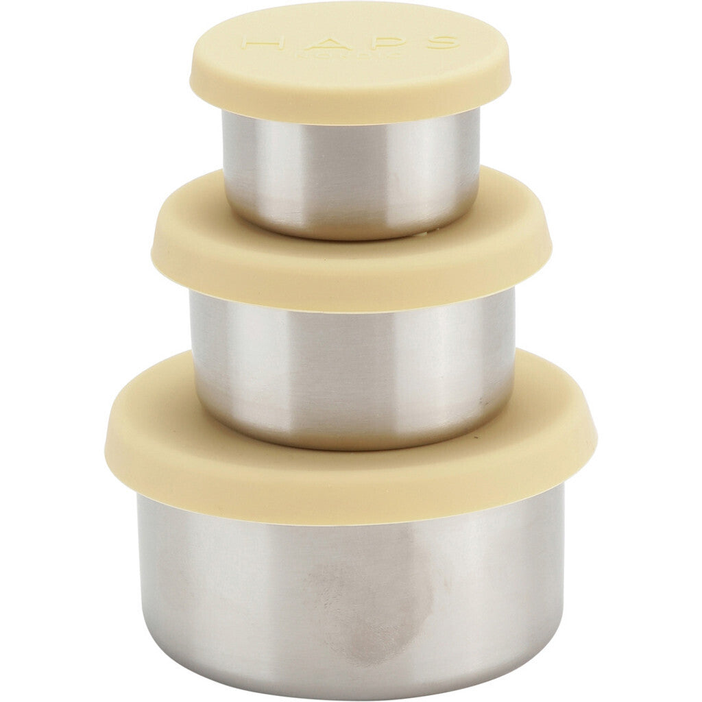Haps Nordic Silicone lids, Steel trio 5/6/8 extra parts Sun light