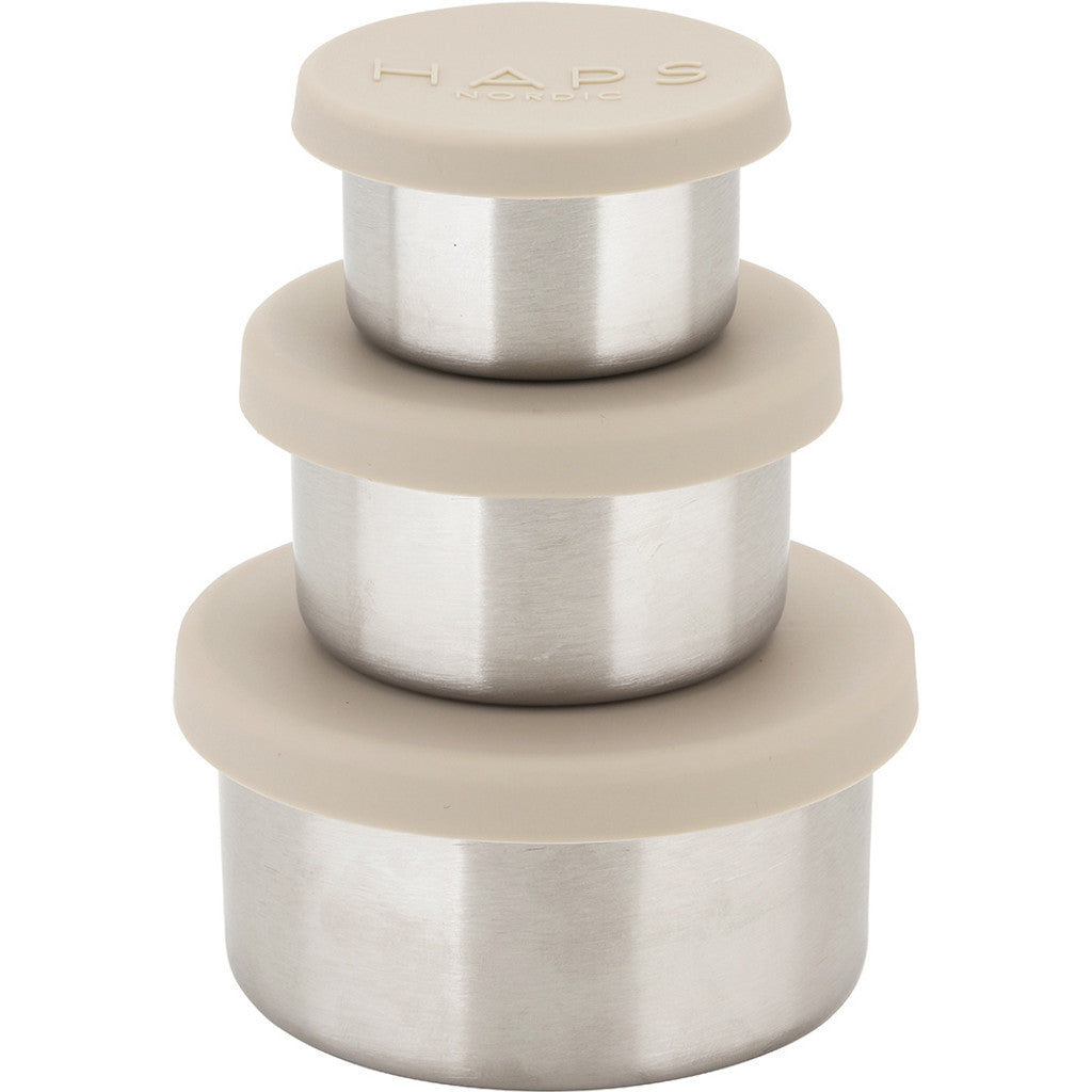 Haps Nordic Steel trio Food jar Oyster Grey