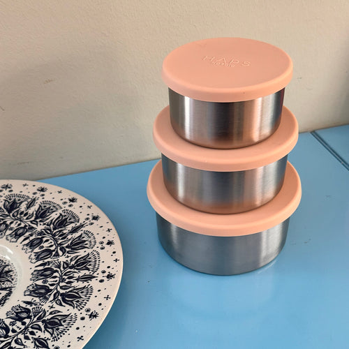 Haps Nordic Steel trio large Food jar Blush