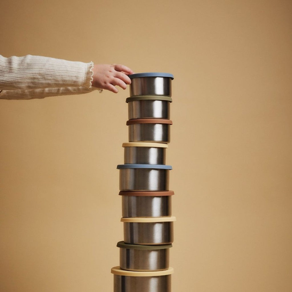 Haps Nordic Steel trio large Food jar Sun light