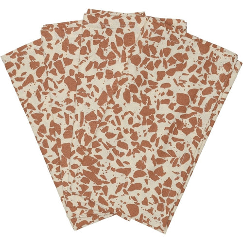 Haps Nordic Textile napkins 4-pack Napkins Terracotta Terrazzo