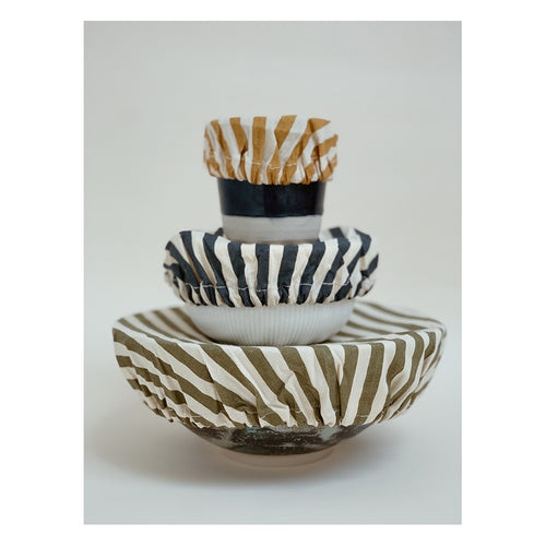 Haps Nordic Cotton covers Cotton cover Marine stripe Olive/nature