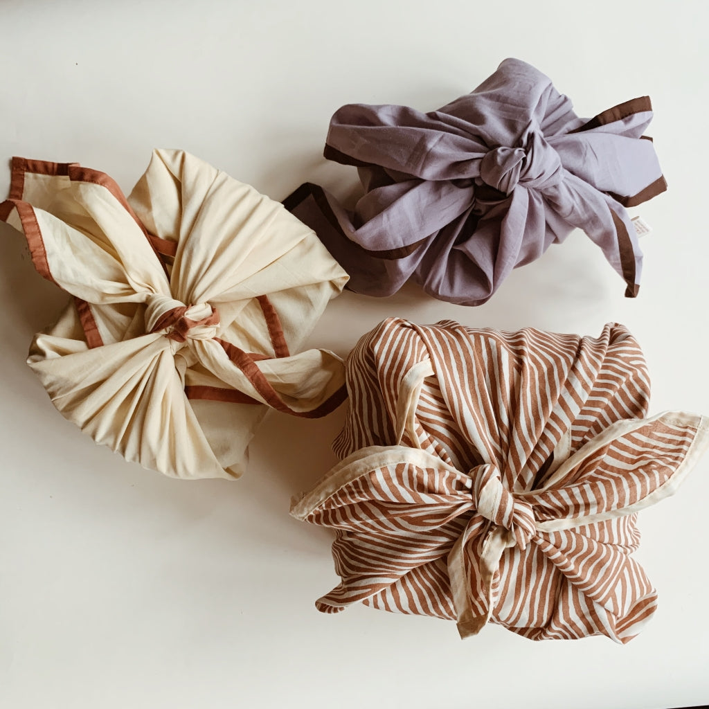 Haps Nordic Gift wrap 2-pack Gift wrap Terracotta/Lavender Wave