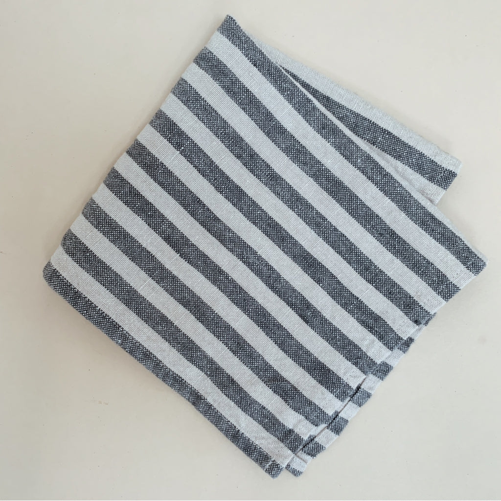 Haps Nordic Linen Napkin 2-pack Napkins Marine stripe Ocean/Nature