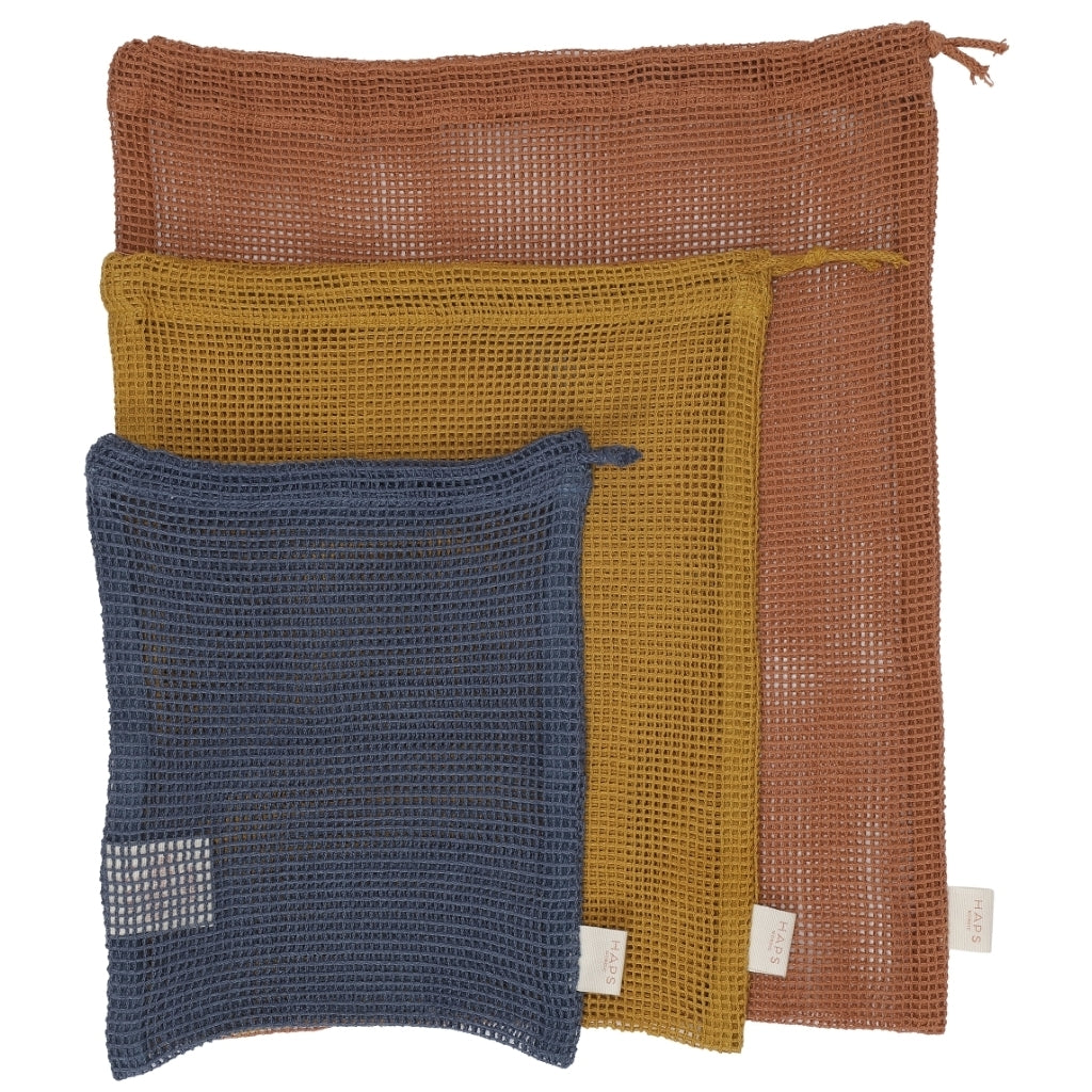 Haps Nordic Mesh bags 3-pack Mesh bag Autumn mix