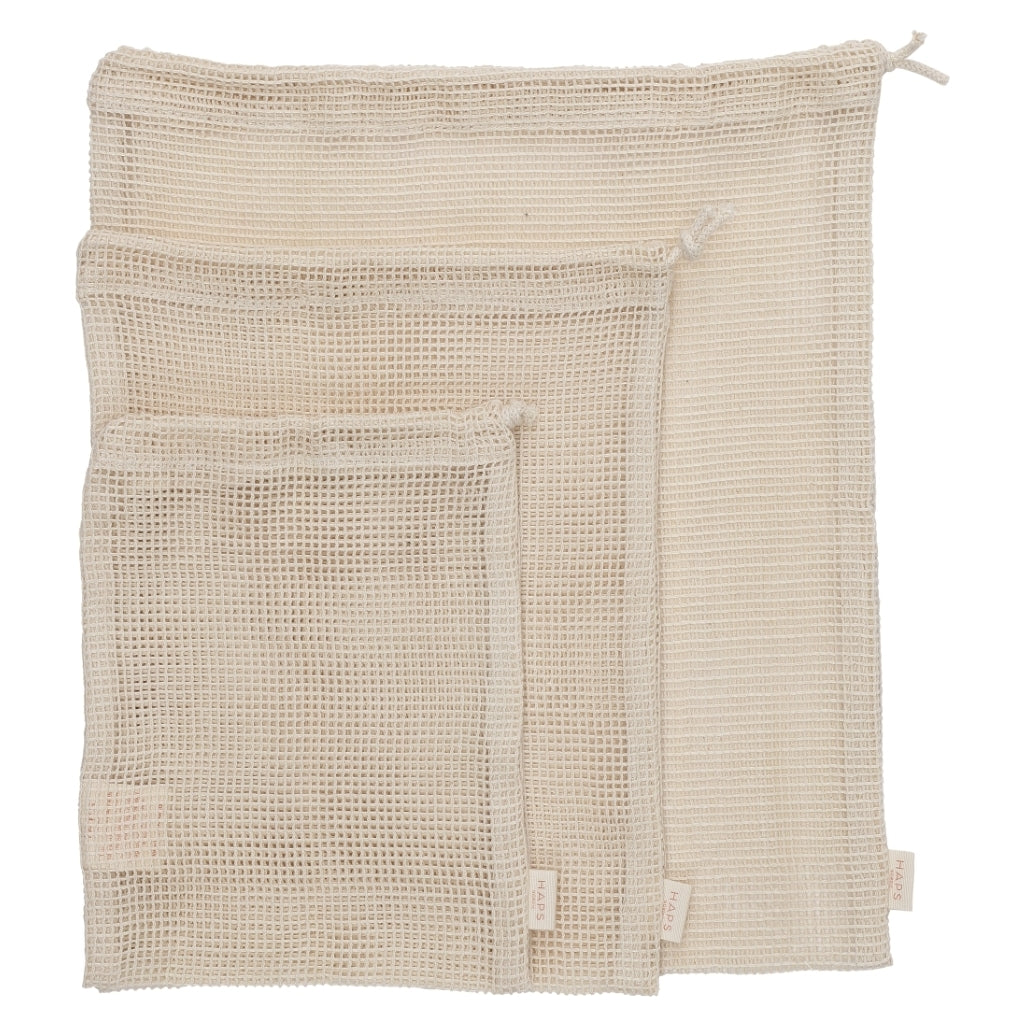 Haps Nordic Mesh bags 3-pack Mesh bag Nature