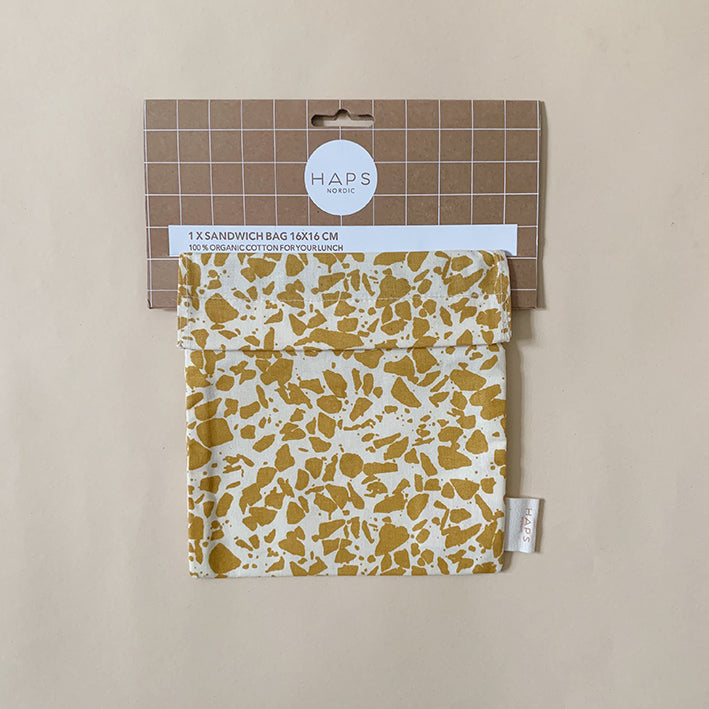 Haps Nordic Sandwich bag Sandwich bag Mustard Terrazzo