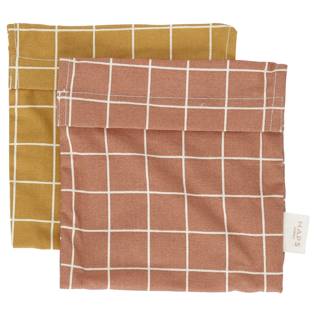 Haps Nordic Sandwich bag 2-pak Sandwich bag Autumn check