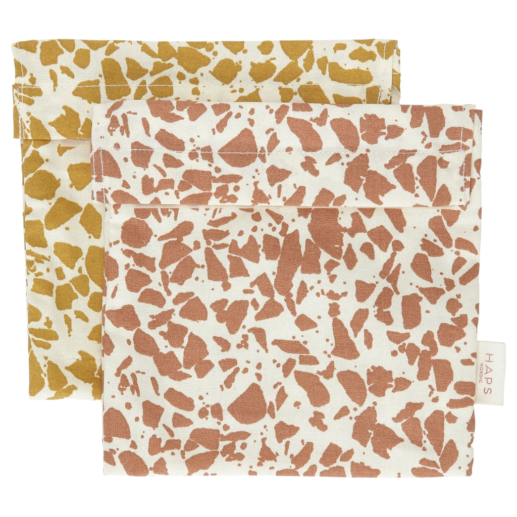 Haps Nordic Sandwich bag 2-pak Sandwich bag Autumn terrazzo
