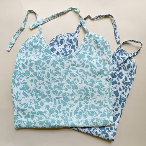 Haps Nordic Sui Muslin Bib Bib Cold Terrazzo