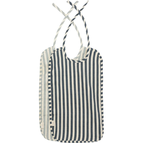Haps Nordic Sui Muslin Bib Bib Marine stripe Petrolium/pigeon