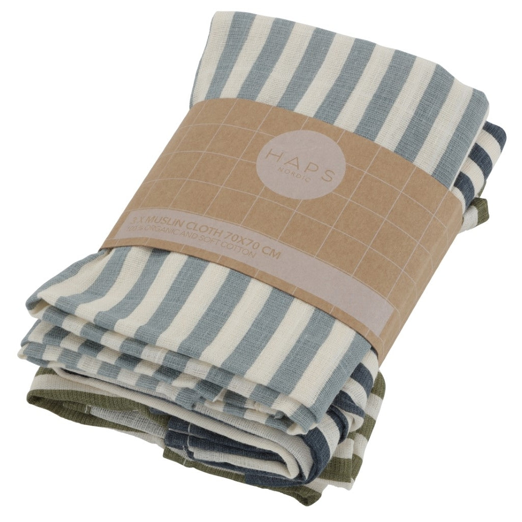 Haps Nordic Sui Muslin Cloths Cloths Marine stripe cold