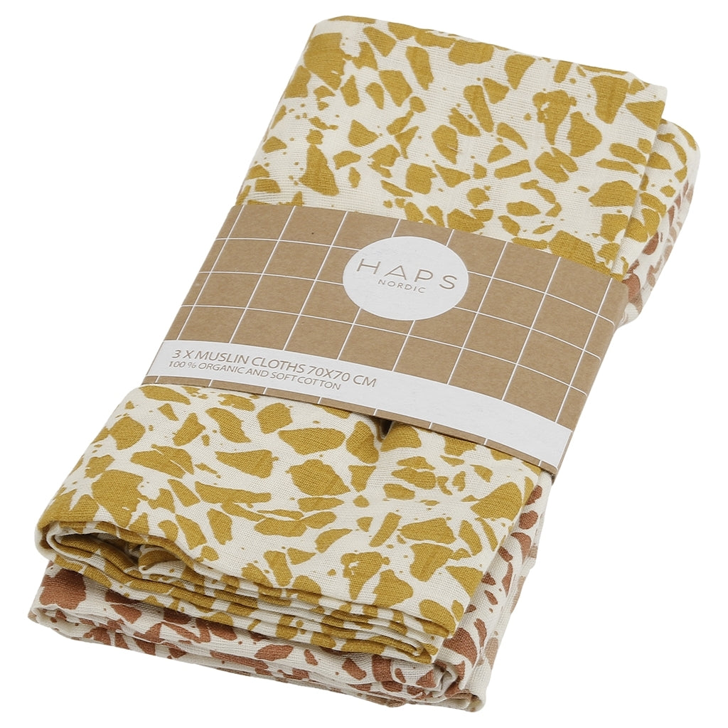 Haps Nordic Sui Muslin Cloths Cloths Warm Terrazzo