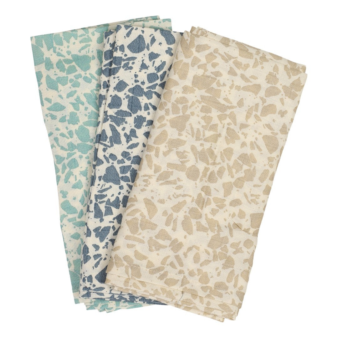 MUSLIN CLOTHS - 3 pack - Cold Terrazzo