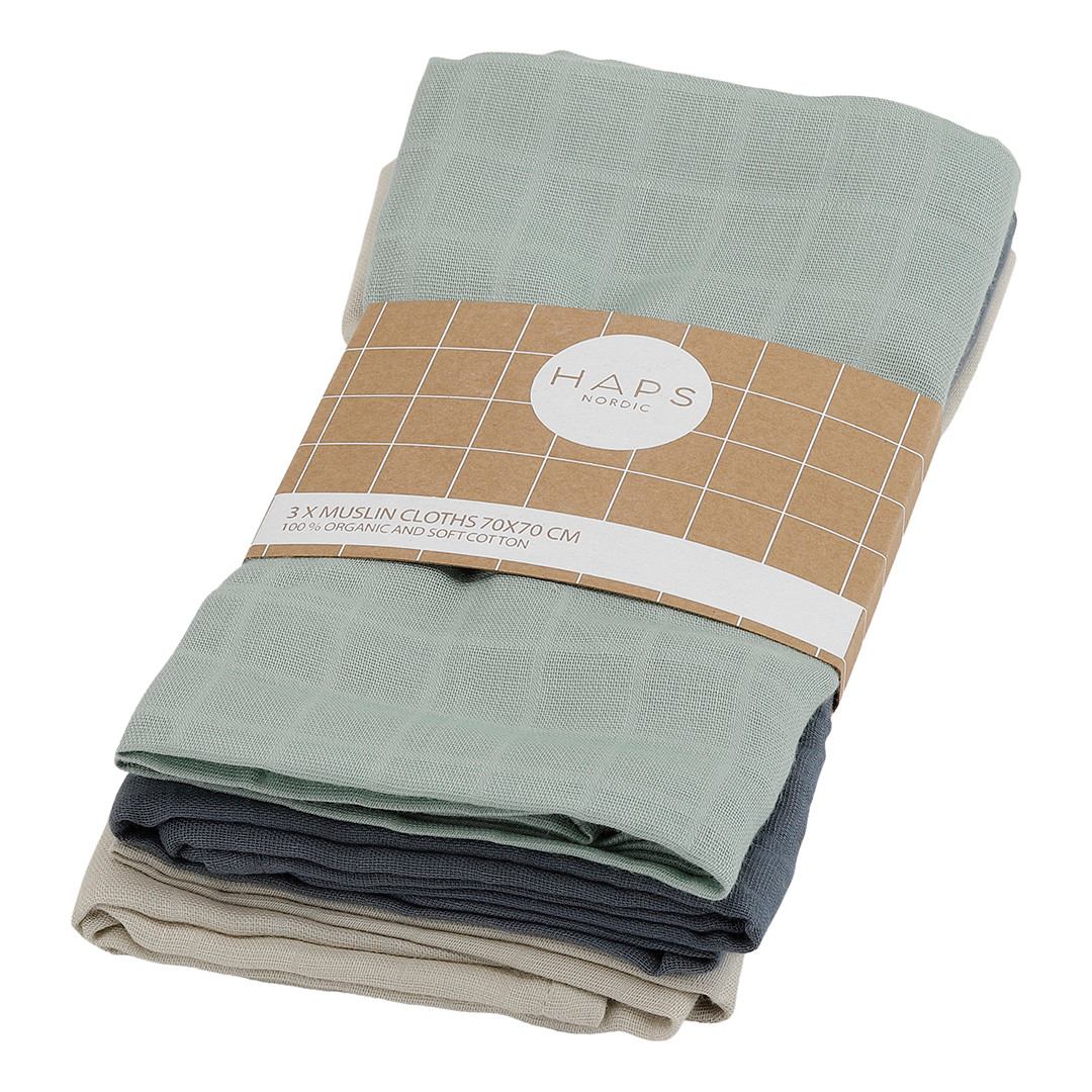 MUSLIN CLOTHS - 3 pack - Cold