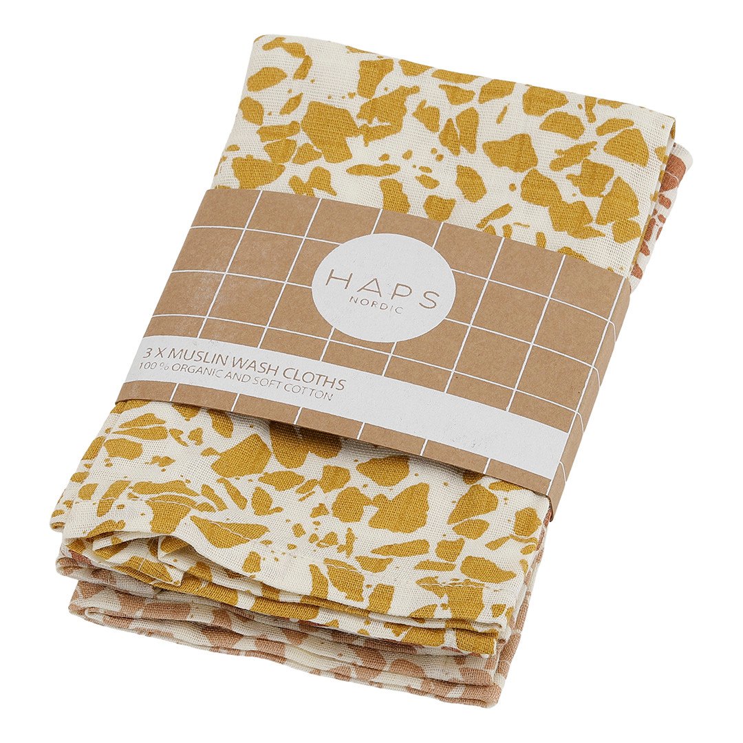 WASH CLOTHS 3-PACK - Warm Terrazzo