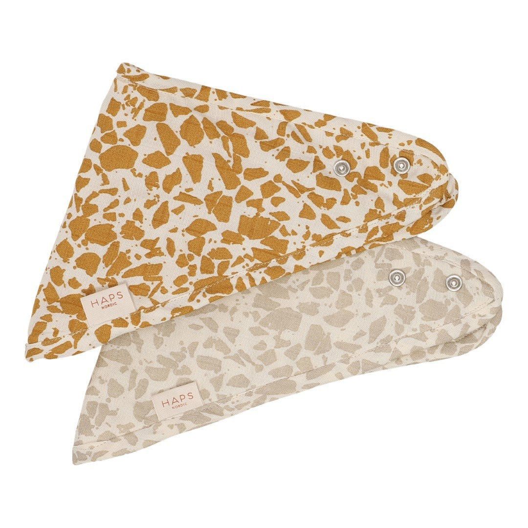 MINI BIB 2-pack - Neutral Terrazzo