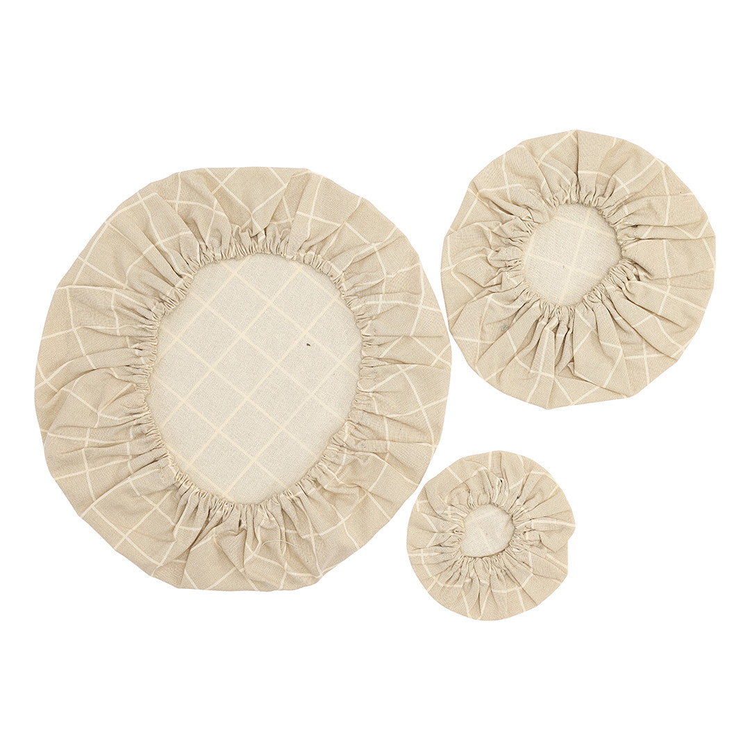 COTTON COVERS - Oyster Grey Check