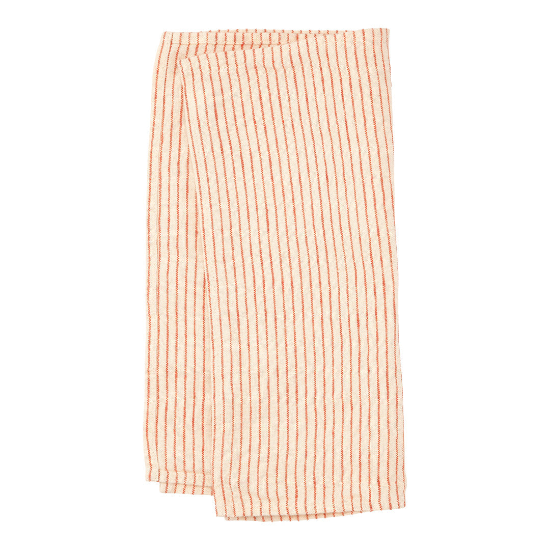 LINEN NAPKIN 2-PACK - Pin stripe Vanilla/Chili