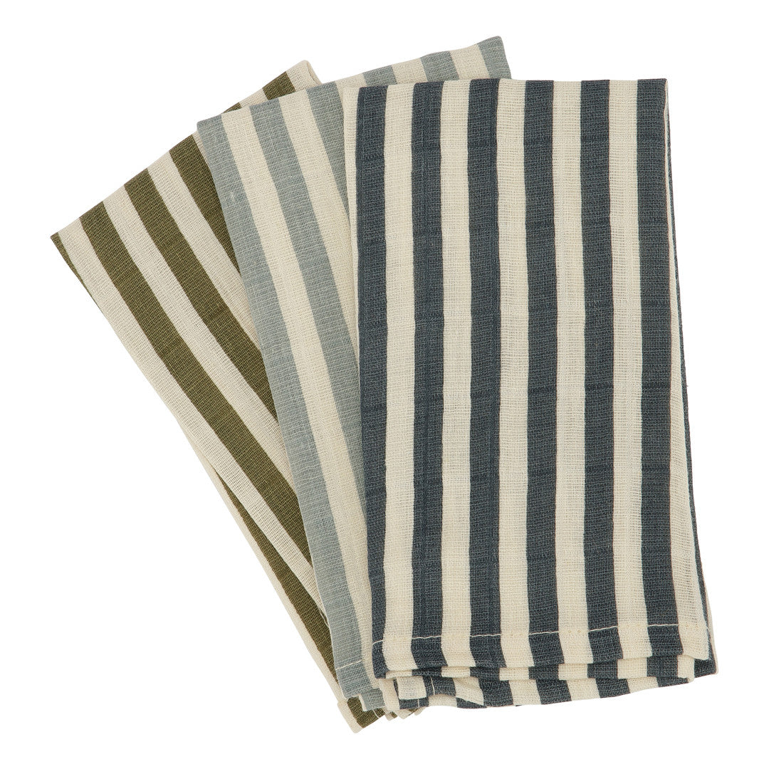 WASH CLOTHS 3-PACK - Marine stripe cold