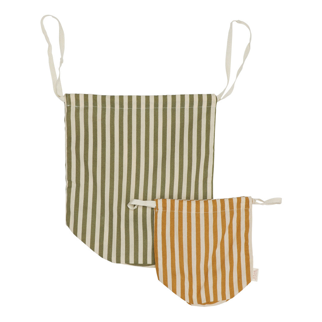 MULTI BAG 2-PACK - Marine stripe Mustard/Olive