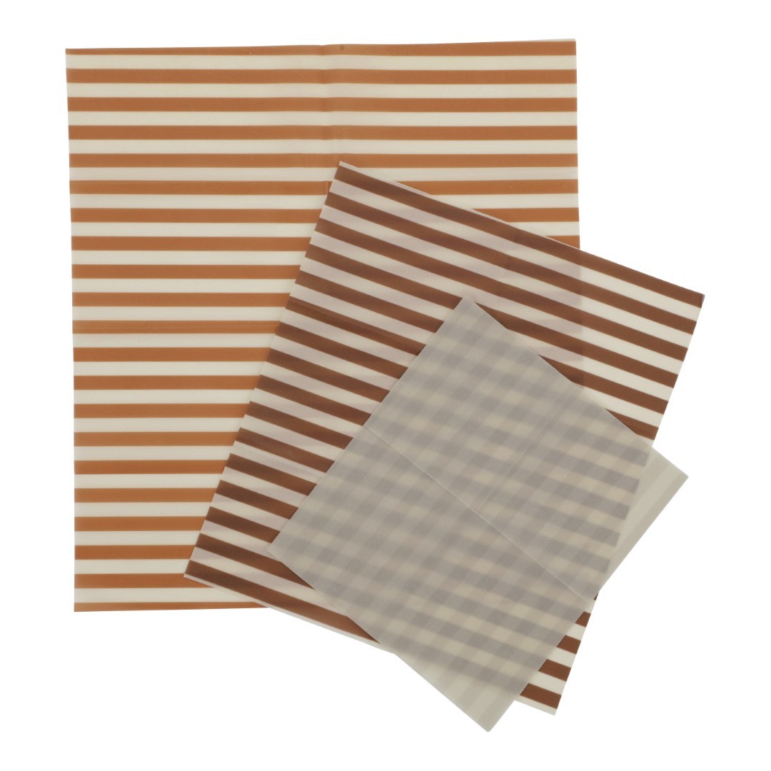 COTTON WRAP WITH BEESWAX - Warm marine stripe