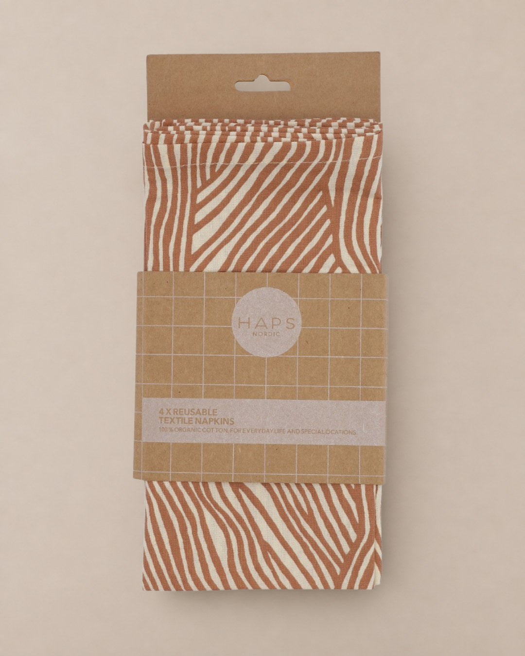 TEXTILE NAPKINS 4-PACK - Terracotta Wave