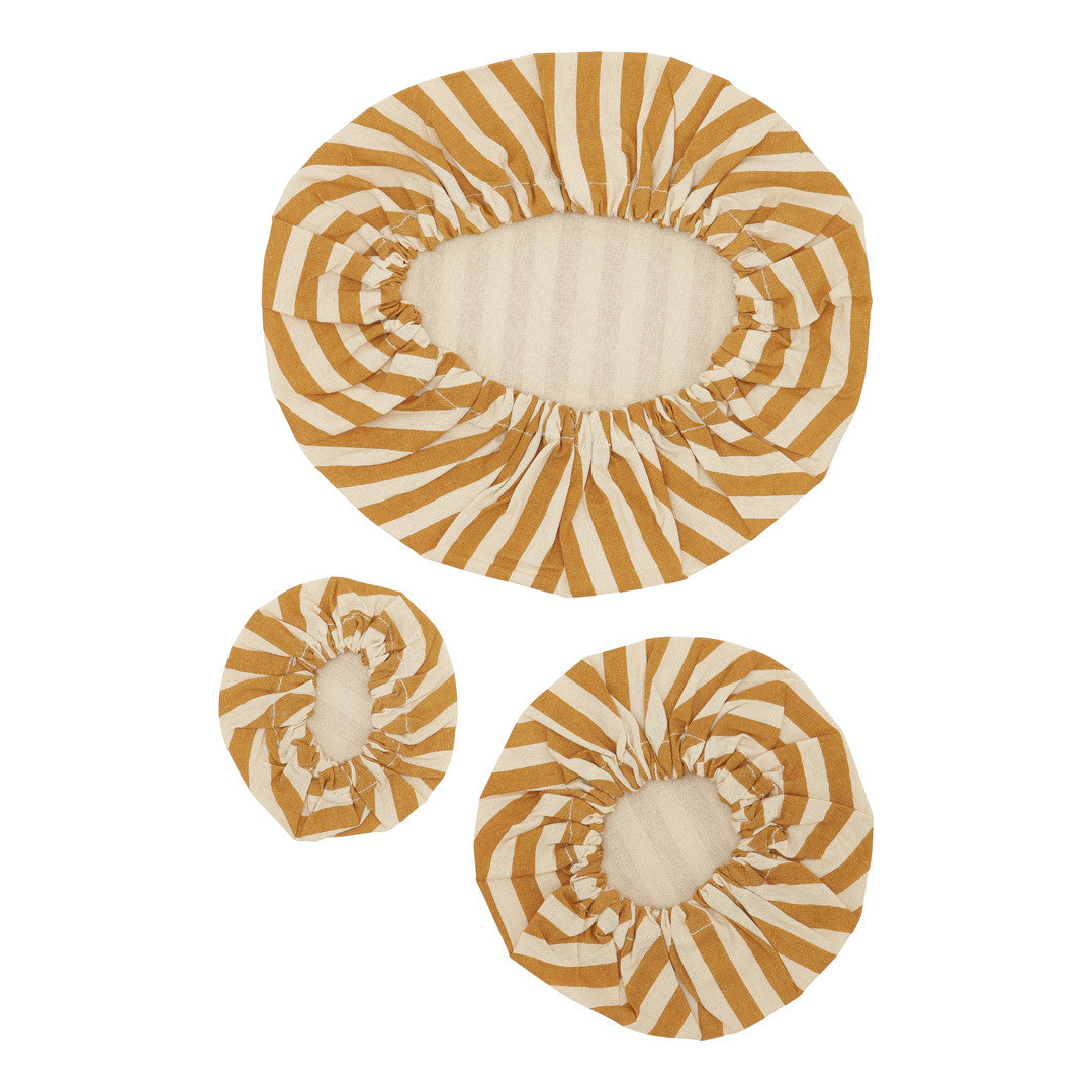 COTTON COVERS - Marine stripe Mustard/nature