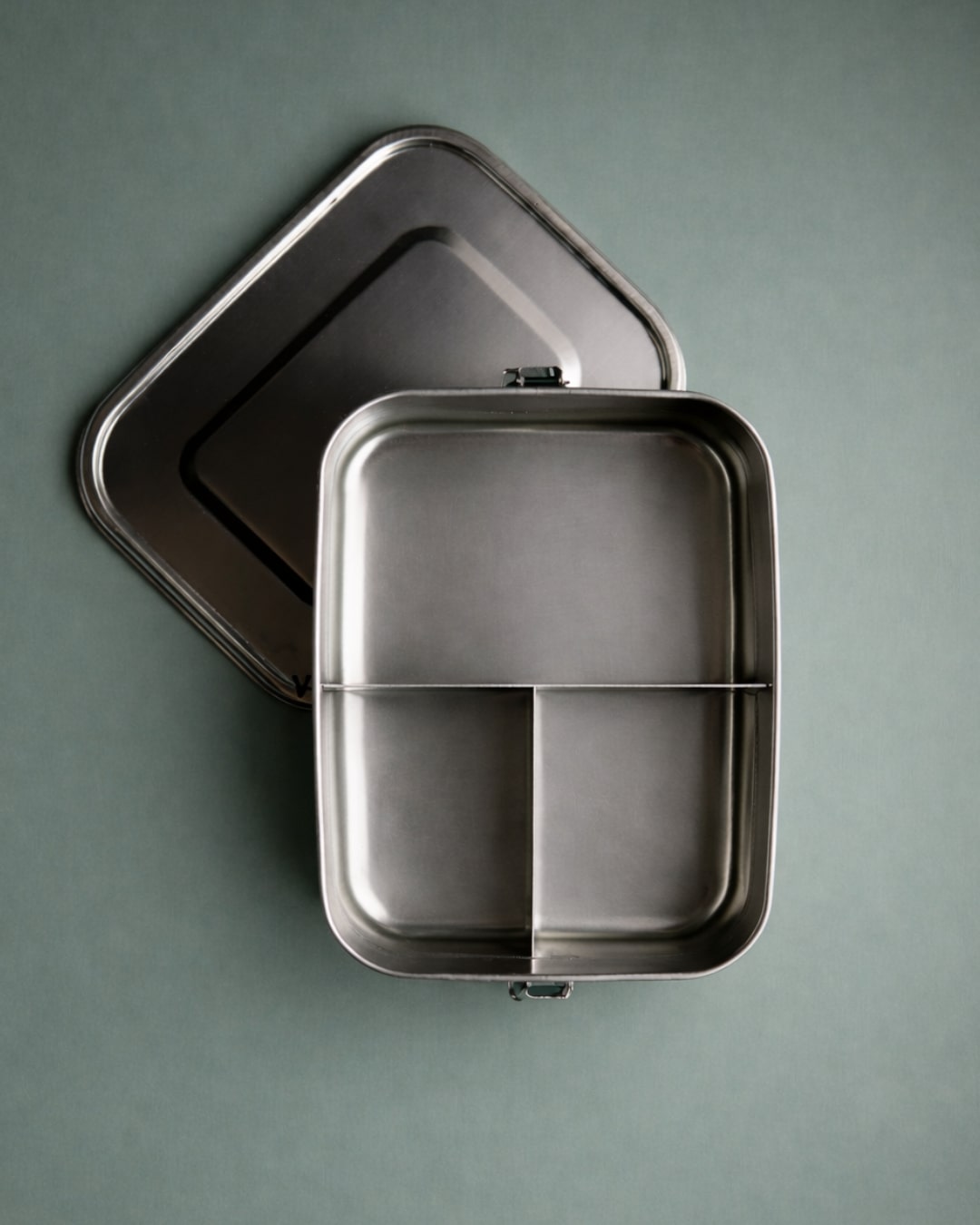 3 COMPARTMENTS LUNCH BOX LARGE - Steel