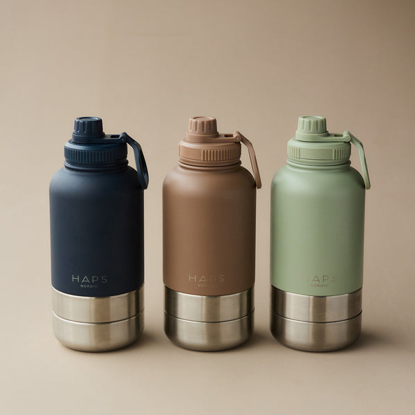 Haps Nordic Bottle and bowls dog Mocca