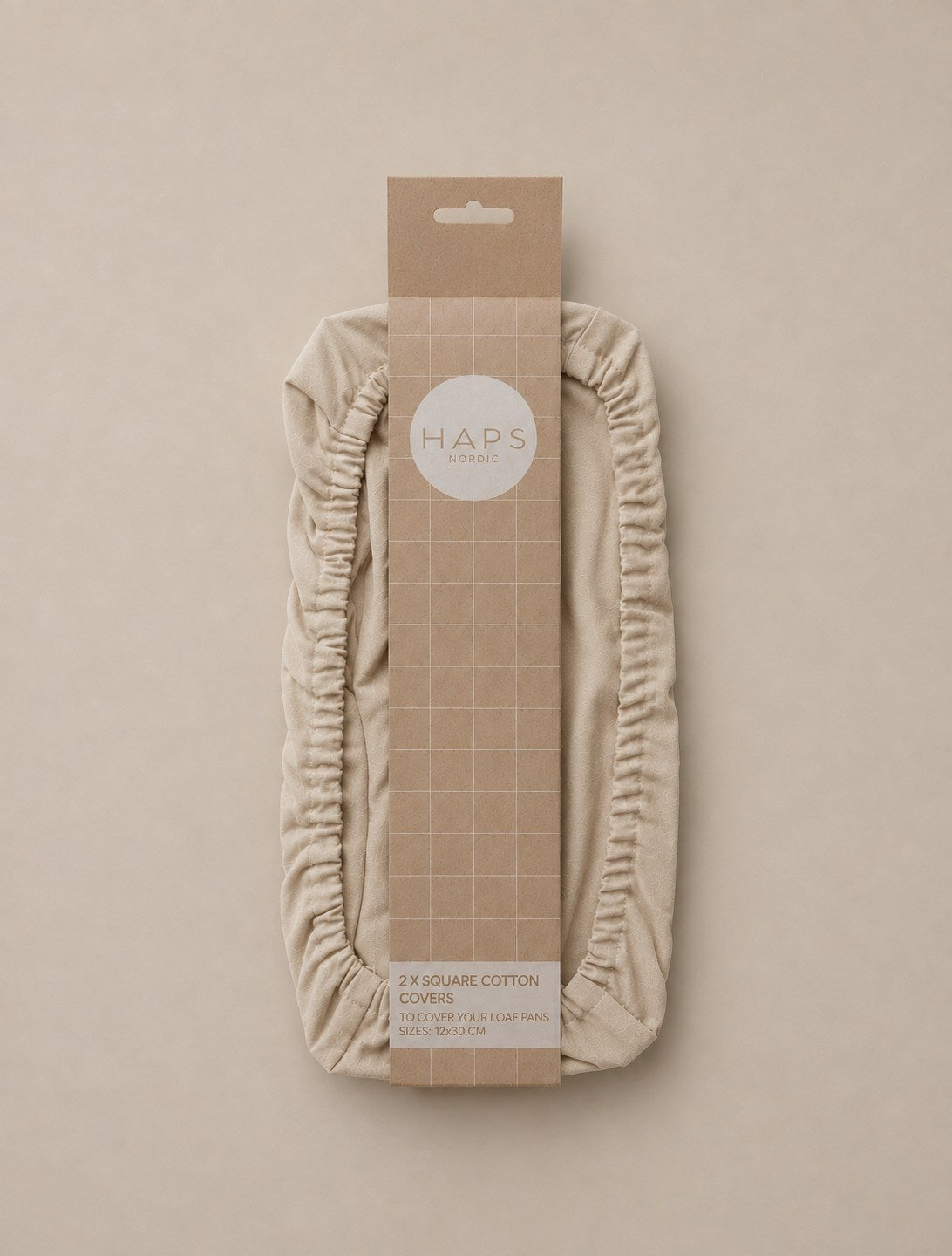 SQUARE COTTON COVER 2-PACK - Oyster grey pack