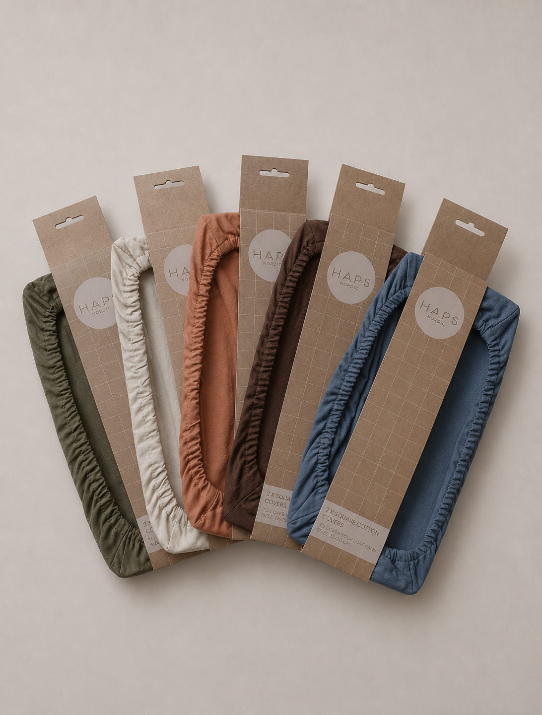 SQUARE COTTON COVER 2-PACK - Oyster grey pack