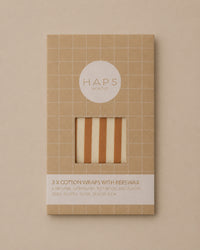 COTTON WRAP WITH BEESWAX - Warm marine stripe