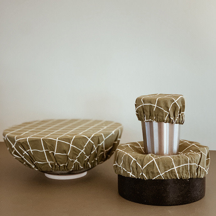 COTTON COVERS - Olive check