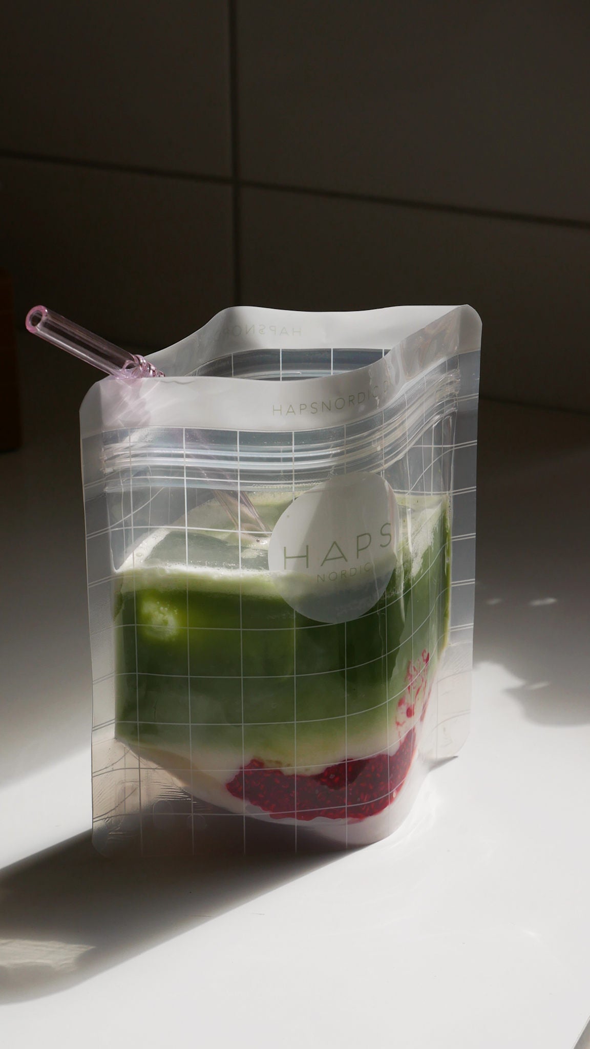 REUSABLE SNACK BAG 400 ML - Transparent Check