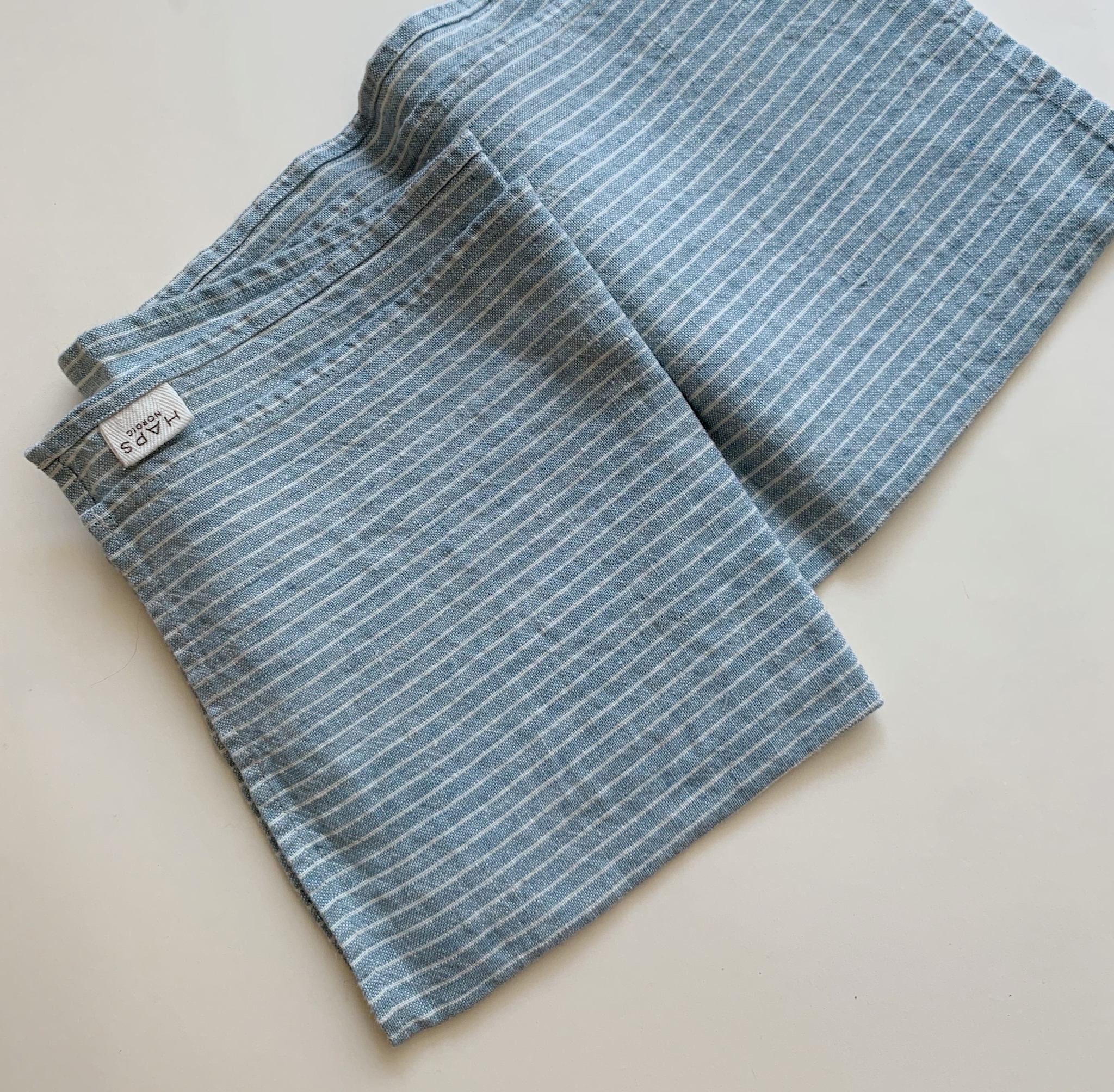LINEN KITCHEN TOWEL - 1 pcs - Pin stripe Ocean/Nature