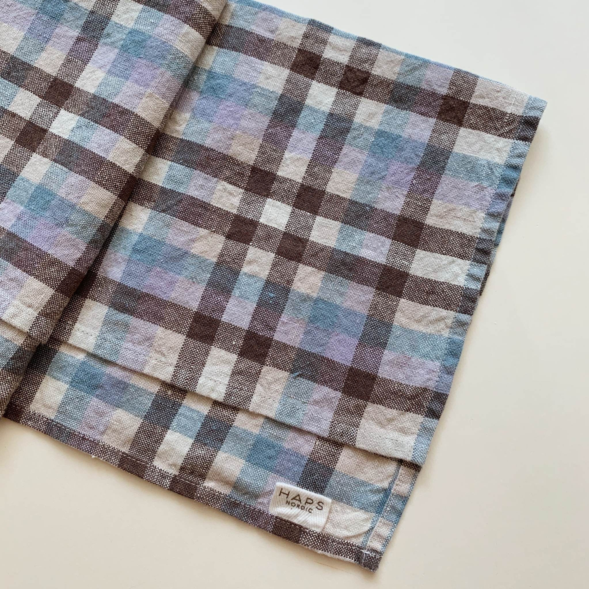 LINEN KITCHEN TOWEL - 1 pcs - Unique check, Ocean
