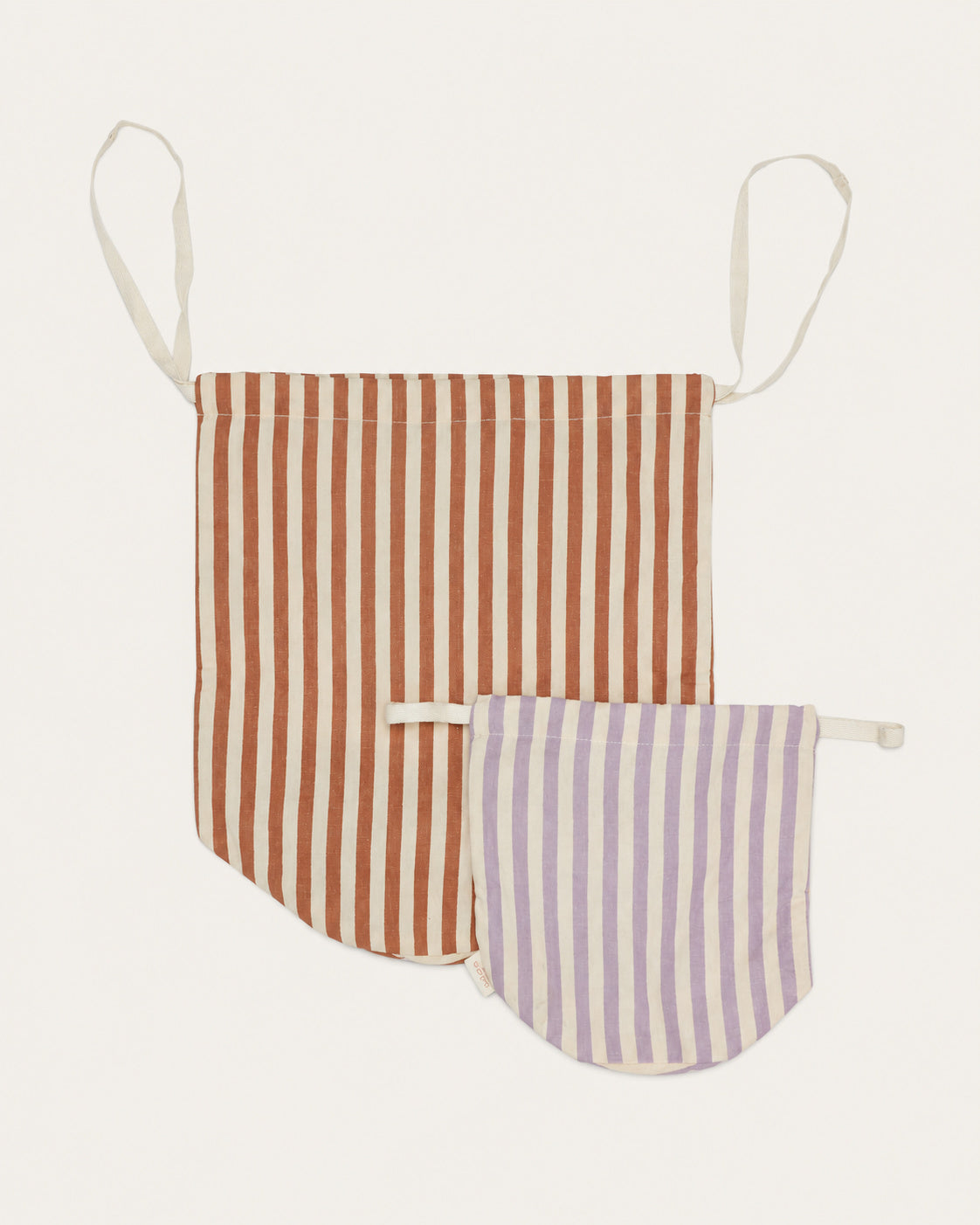 MULTI BAG 2-PACK - Marine stripe Terracotta/Lavender