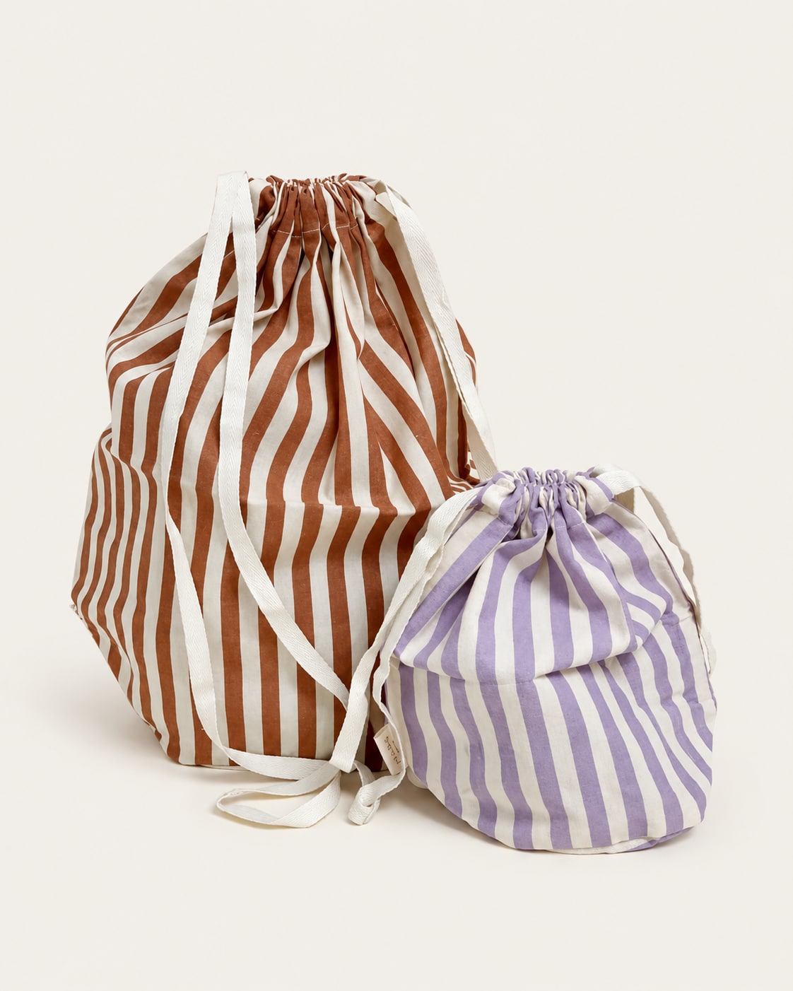 MULTI BAG 2-PACK - Marine stripe Terracotta/Lavender