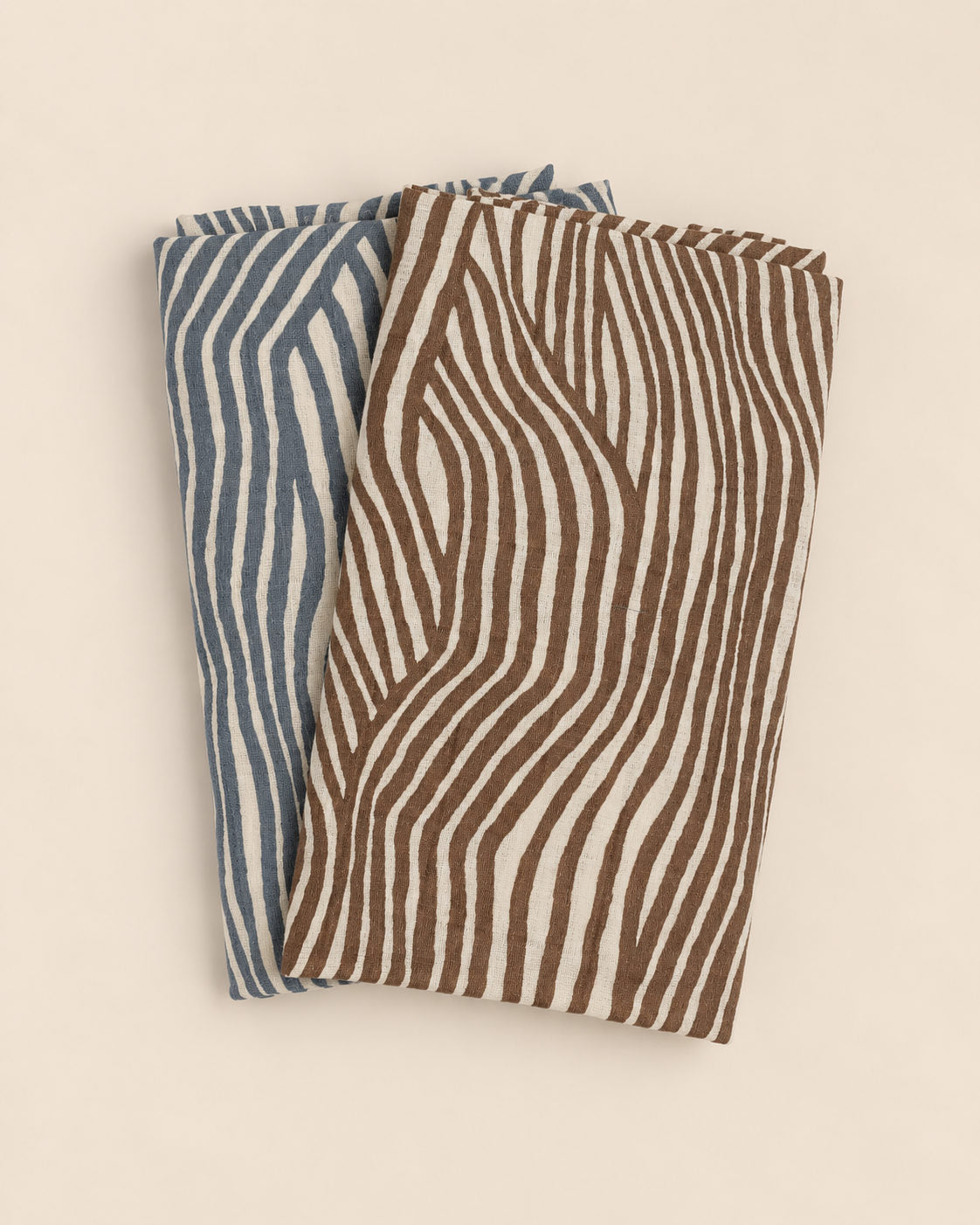 MUSLIN CLOTH 2-PACK - Winter wave print