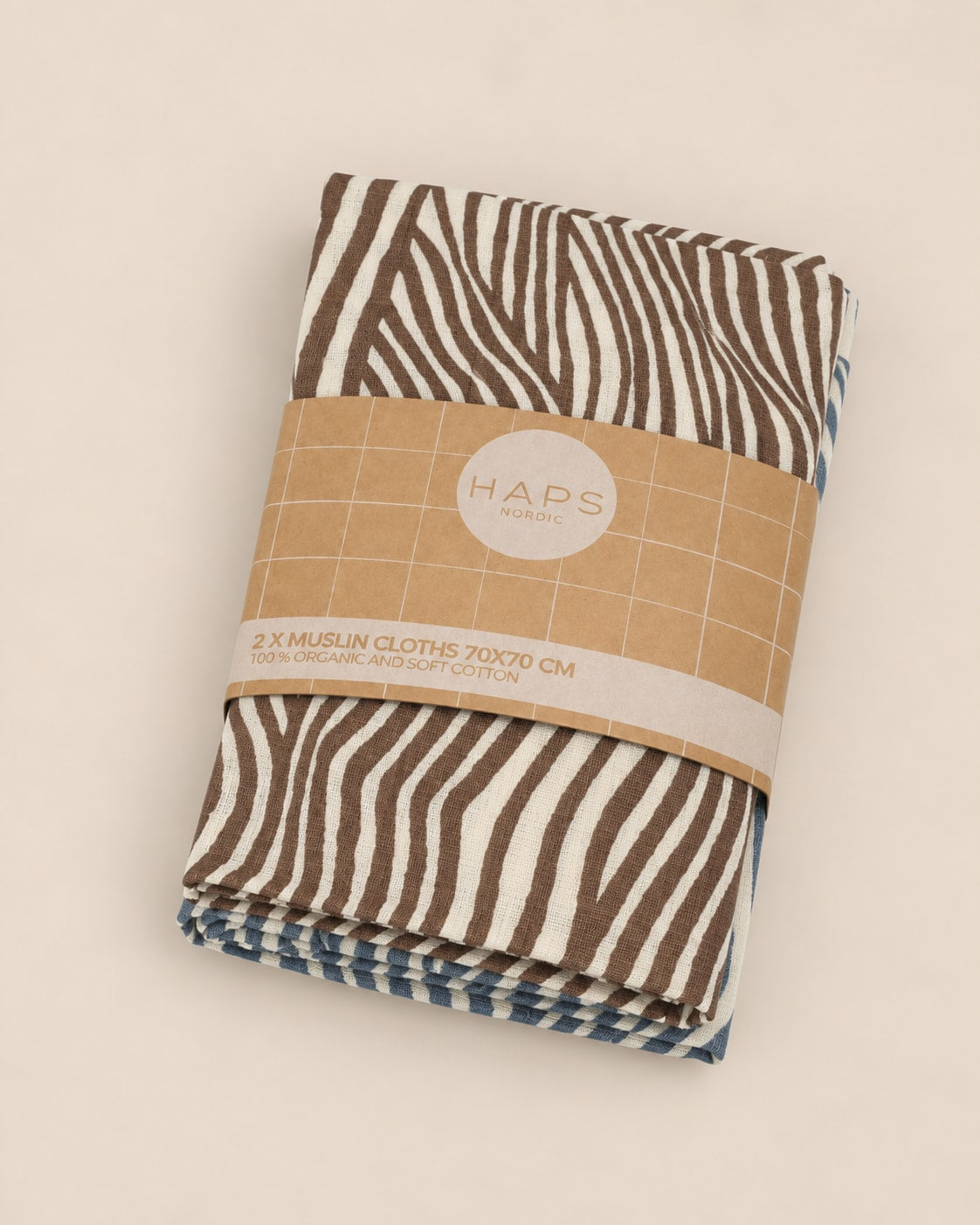 MUSLIN CLOTH 2-PACK - Winter wave print