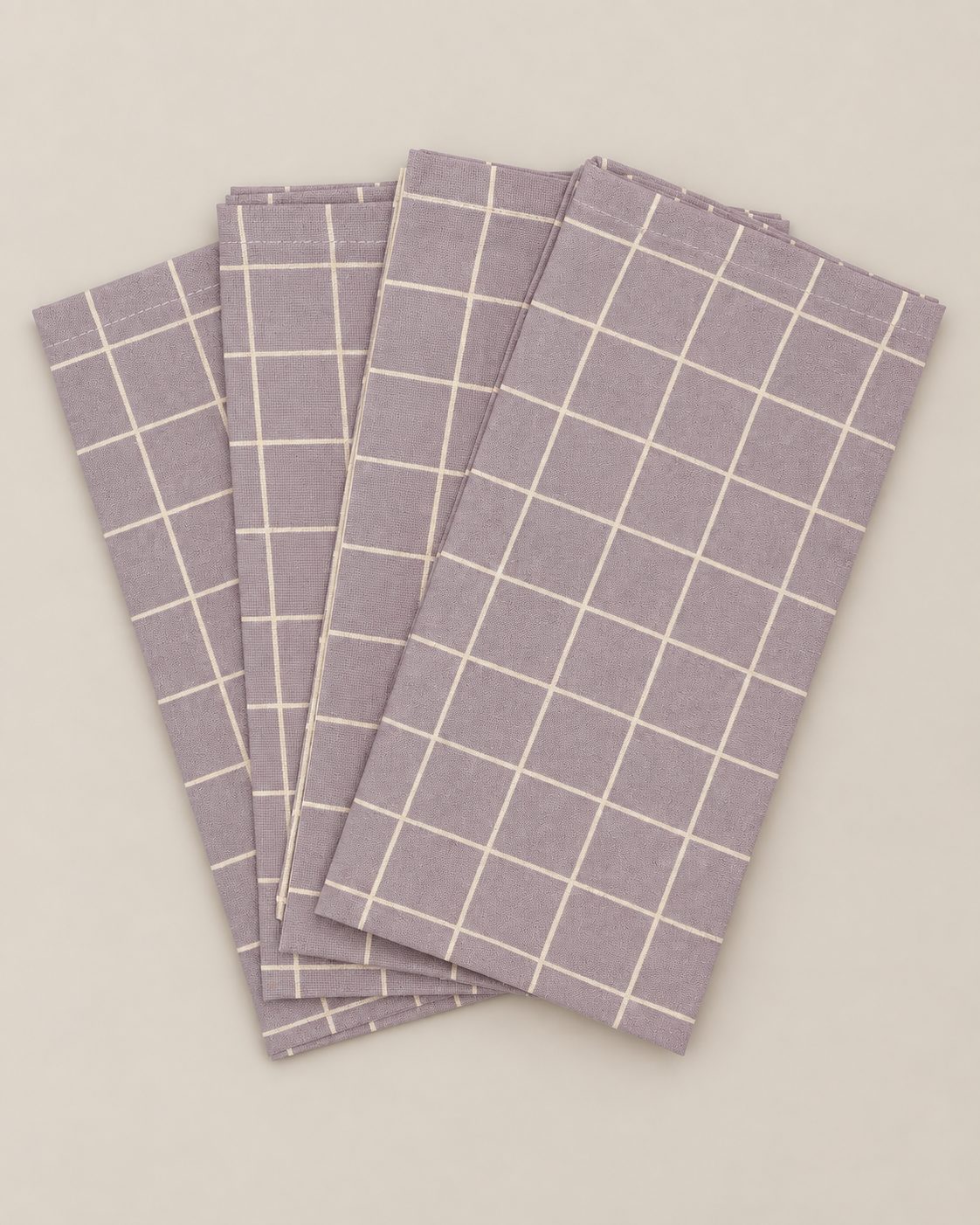 TEXTILE NAPKINS 4-PACK - Lavender check